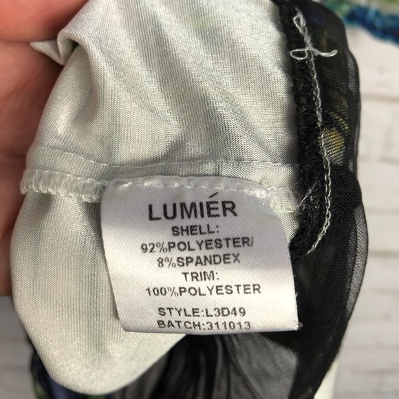 Lumier By Bariano Geo Mesh Panel Cocktail Dress S - Picture 7 of 8